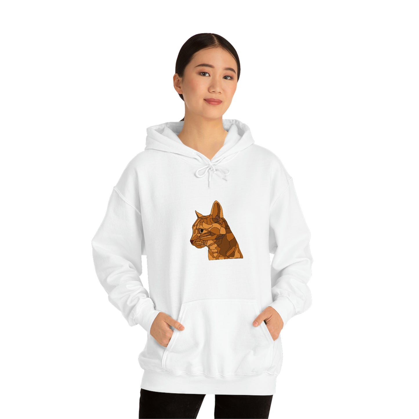 Little Orange Cat - Unisex Heavy Blend Hooded Sweatshirt