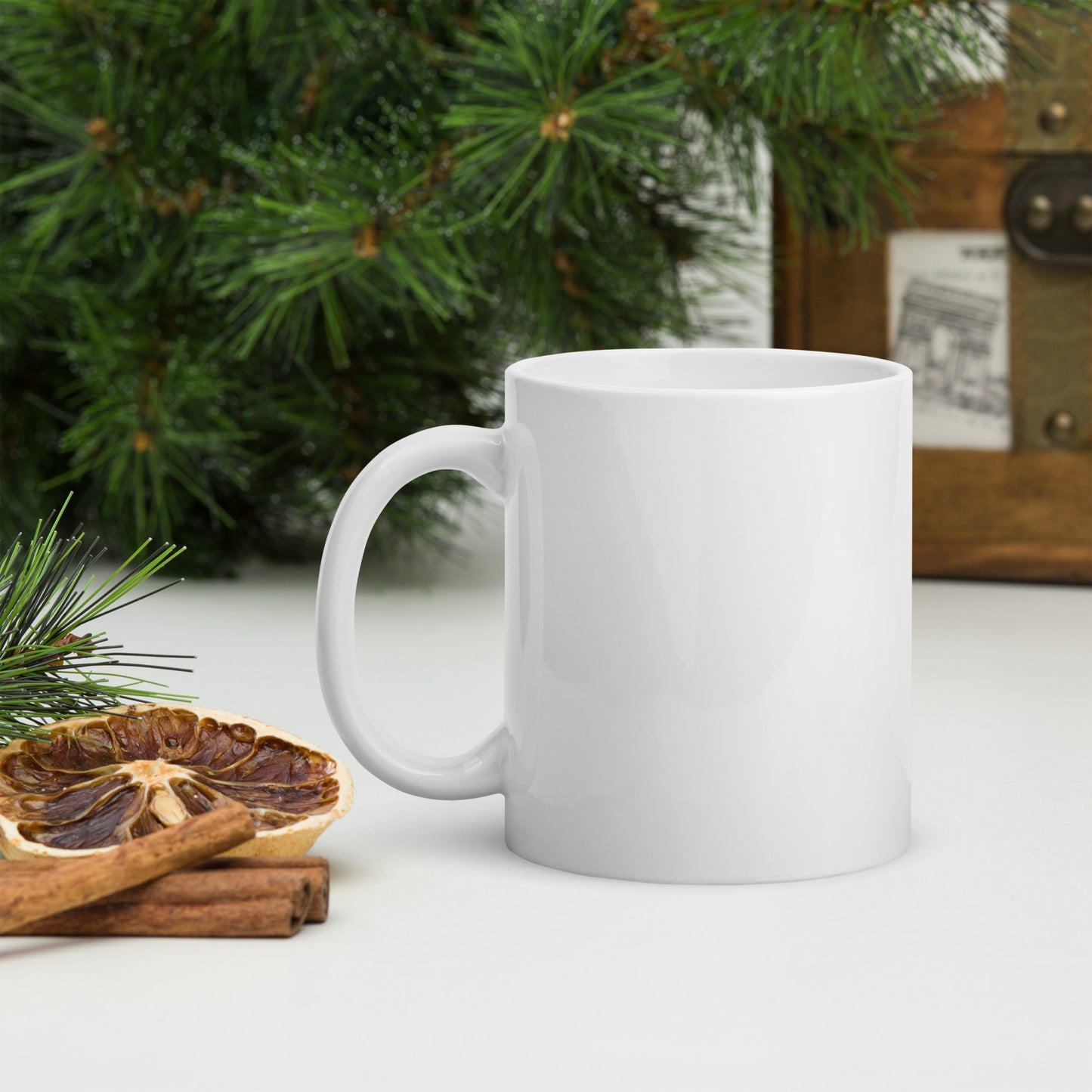Little Orange Cat - White Glossy Mug